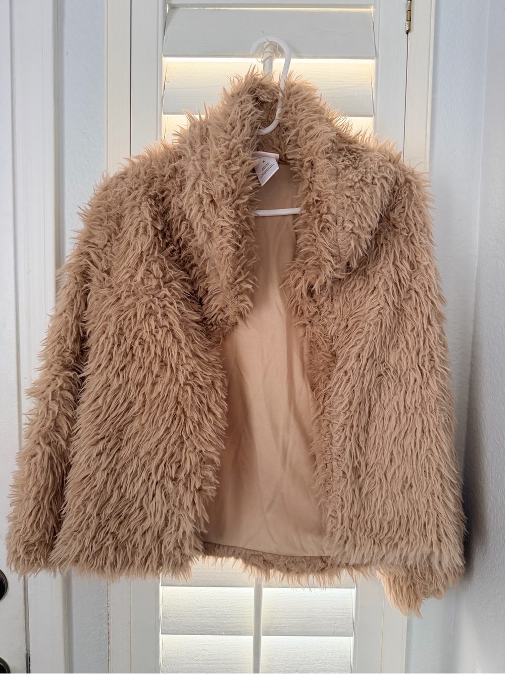 Little Lass Faux Fur Teddy Jacket Small